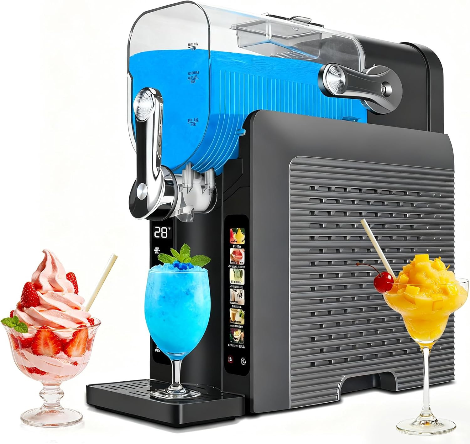 Slushie Machine for Home – 88Oz Frozen Drink Maker Slushy Machine, 2-In-1 Soft I