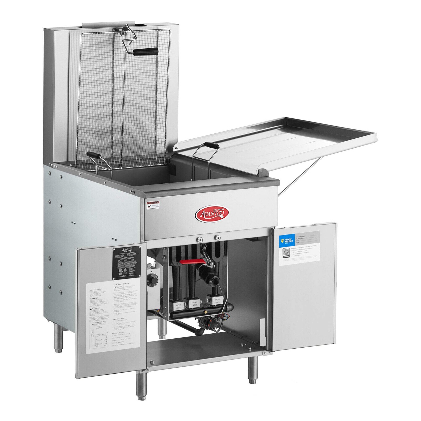 Natural Gas 110-125 lb. Flat Bottom Funnel Cake / Donut Fryer – 90,000 BTU
