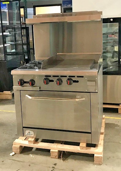 NEW 36″ Oven Range Combo Griddle & 2 Burner Stove Top Commercial Kitchen NSF