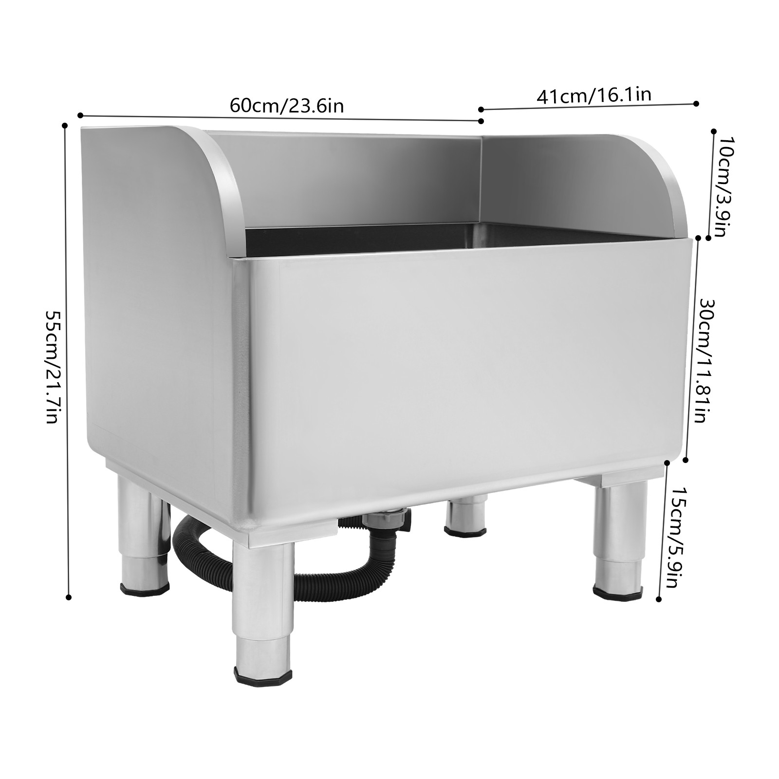 Commercial Mop Sink Stainless Steel Mop Sink with Legs Floor Mop Sink