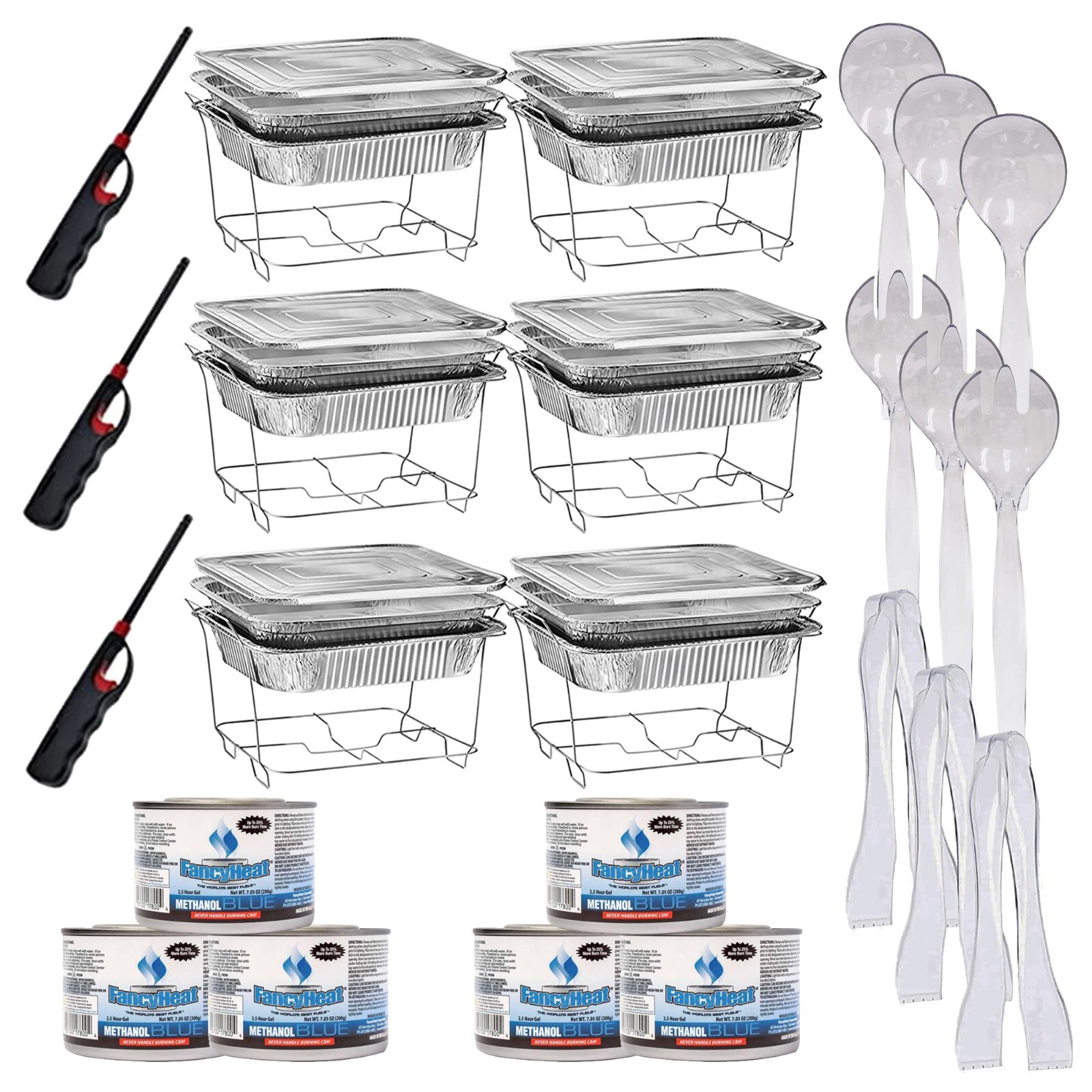 42 Pcs Buffet Serving Kit, Chafing Dish Buffet Servers & Warmers for All Parties