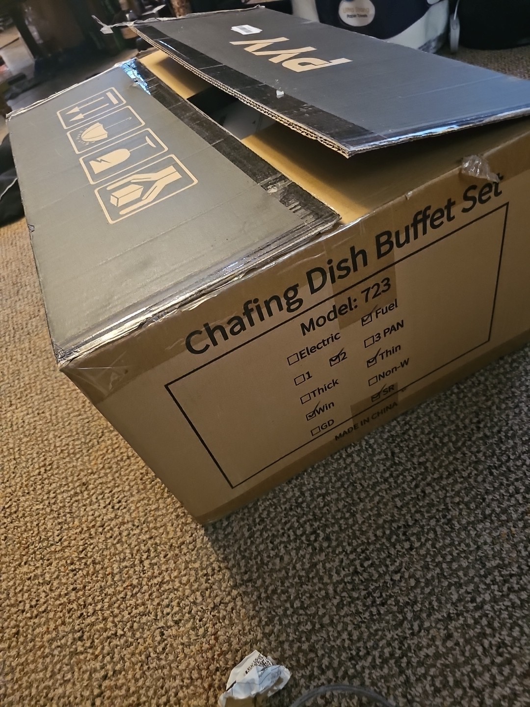 PYY Chafing Dish Buffet Set, 9 QT Stainless Steel A-Half size, Silver