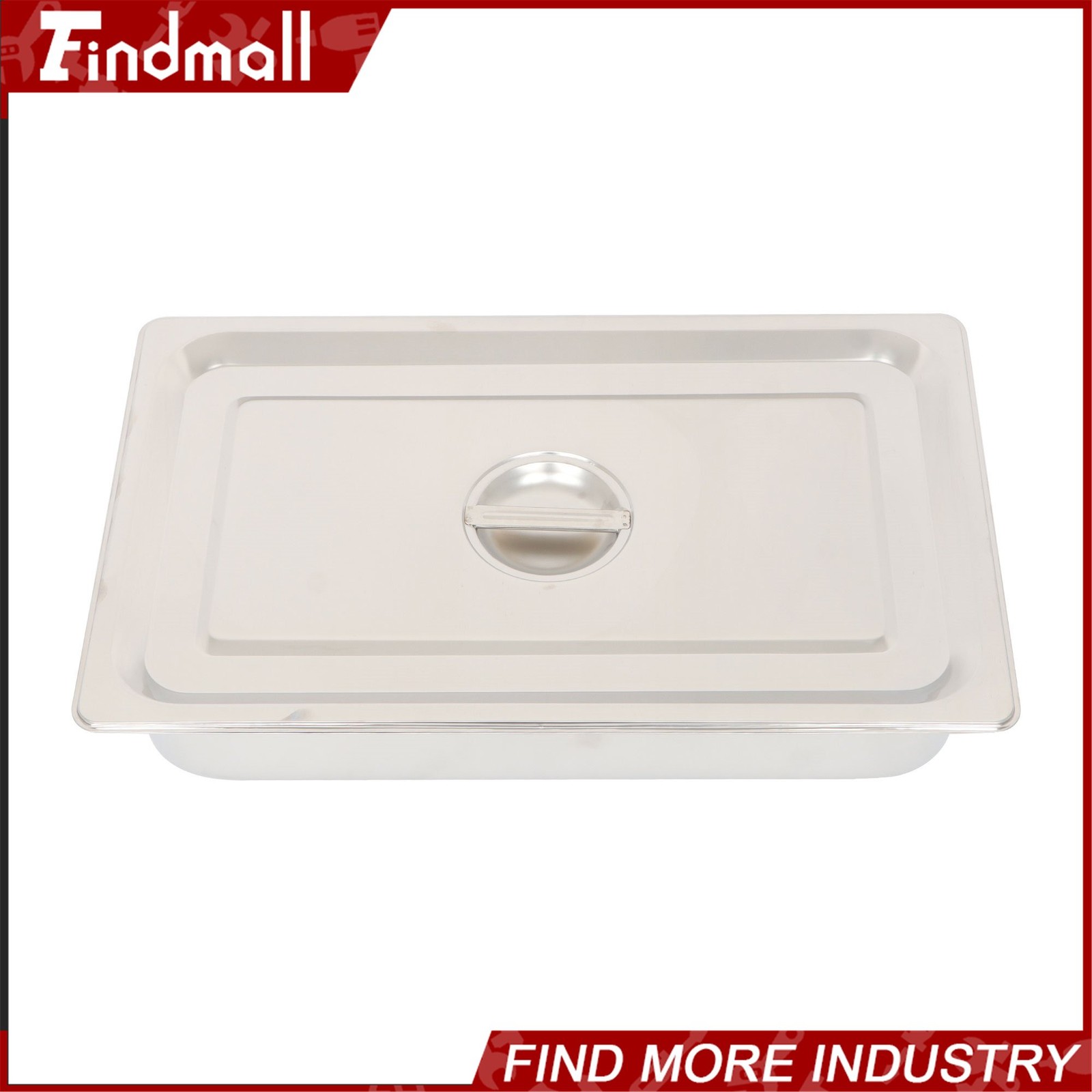 Findmall 2 Pack Stainless Steam Hotel Pan with Lid, 1/1 Size X 4 Inch Deep Steam