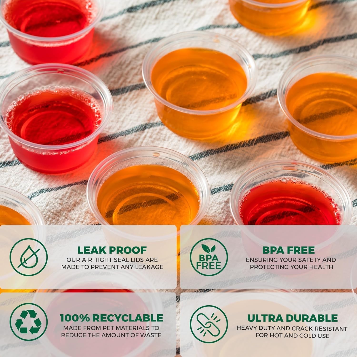 Plastic Disposable Portion Cup with Lid(1OZ)