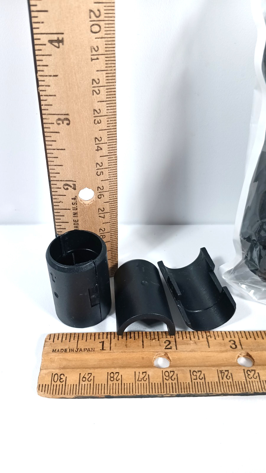 24 Pairs Pack Plastic Shelf Lock Clips Black Post Shelving Split Sleeve 48 pcs