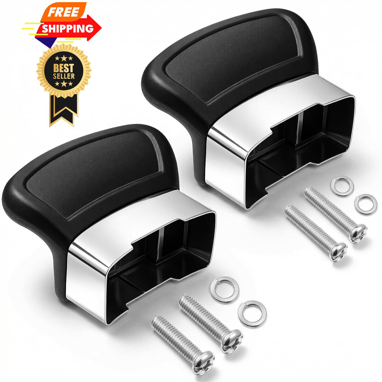 2Pcs Replacement Handles for Single-hole Pots and Pans, one size, Black