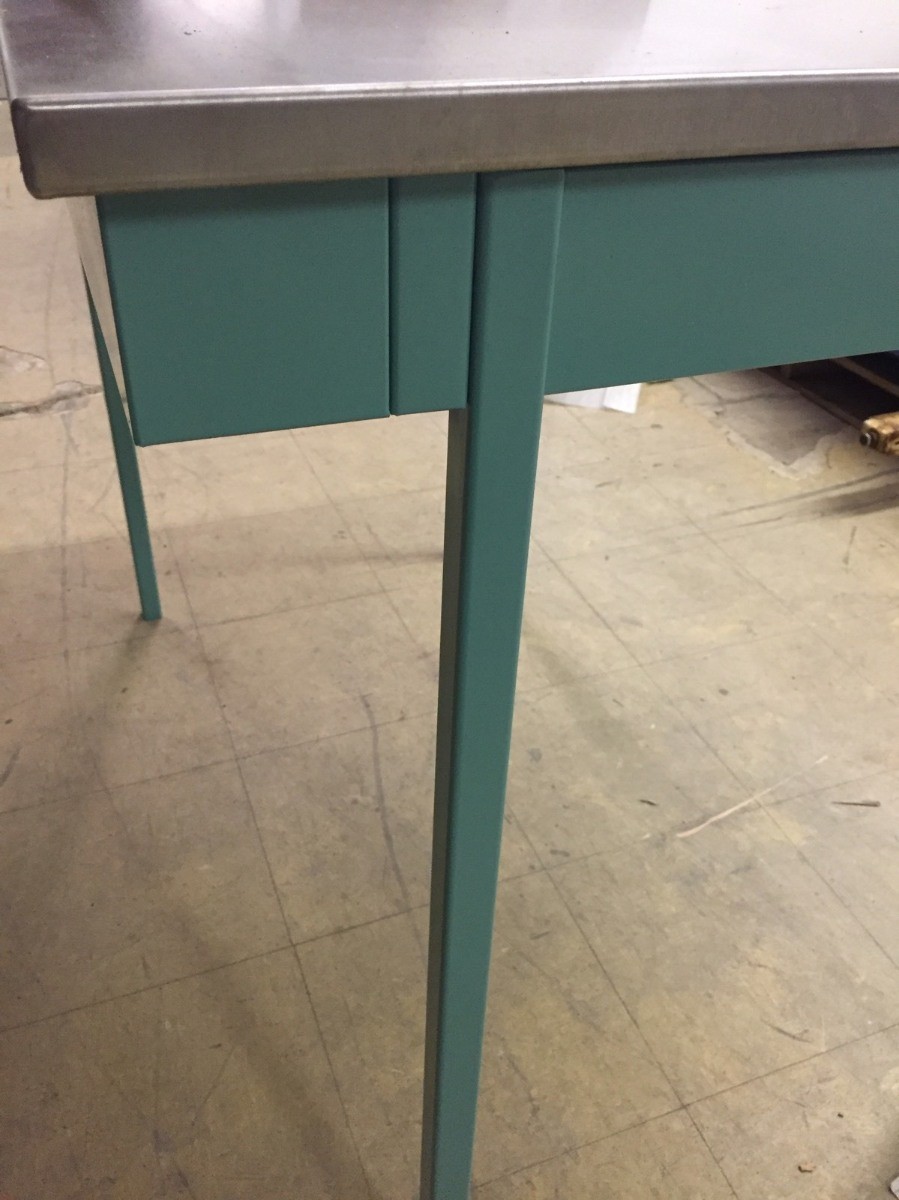 NEW HAMILTON Folding Leg Table Stainless Steel Top Heavy Duty 950S937 45x30x36″