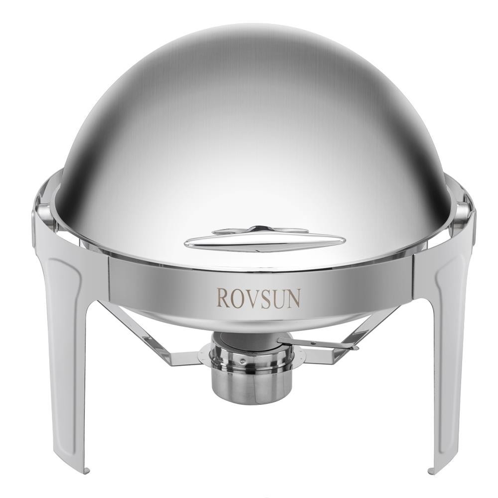 Small Round Chafer with 6 Quart Capacity for Appetizers & Side Dishes at Banquet