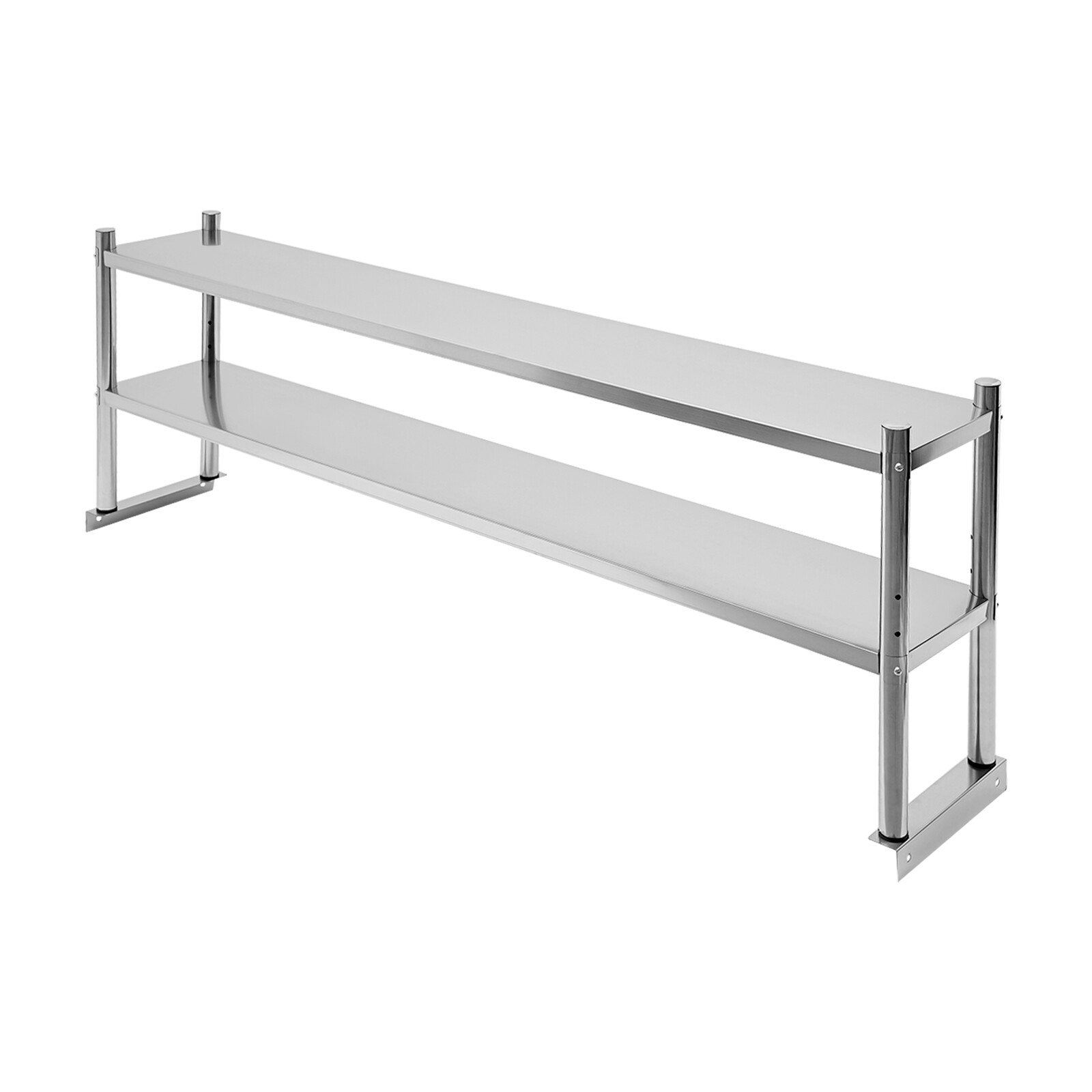 2 Tier 179 7 31 60cm 88lbs Stainless Steel Shelving Adjustable Shelf Storage US