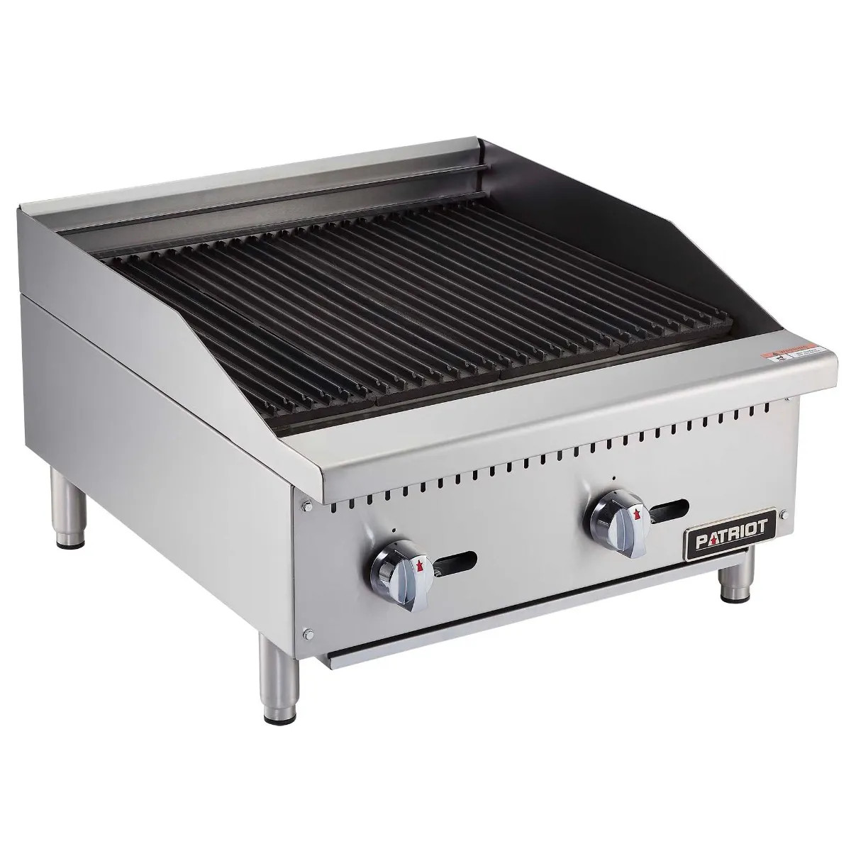 Patriot PT-CB24-M 60,000 BTU Commercial Countertop Gas Radiant Charbroiler Grill