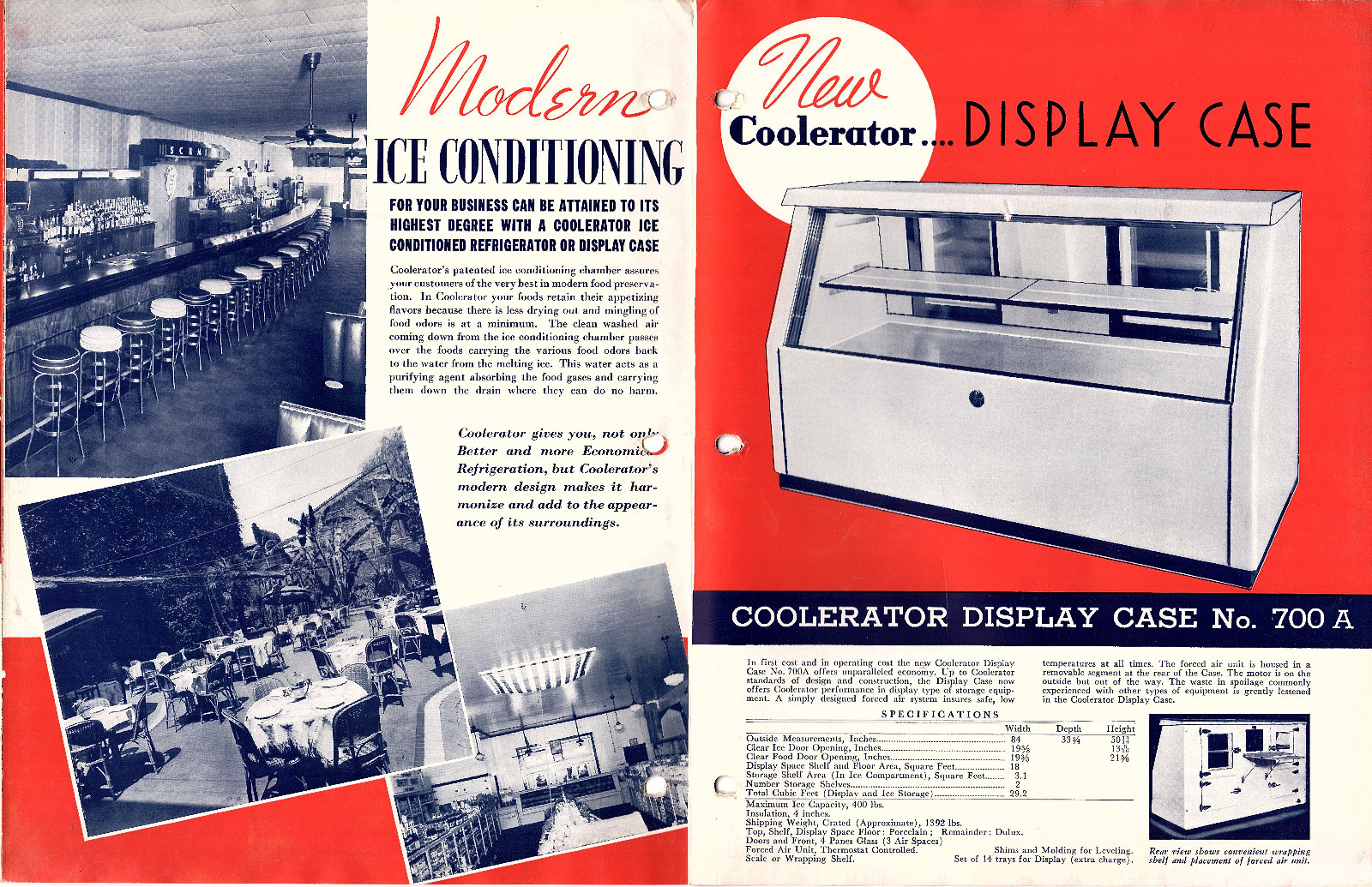 Coolerator Commercial Refrigerators Display Cases 1940 Brochure Various Models