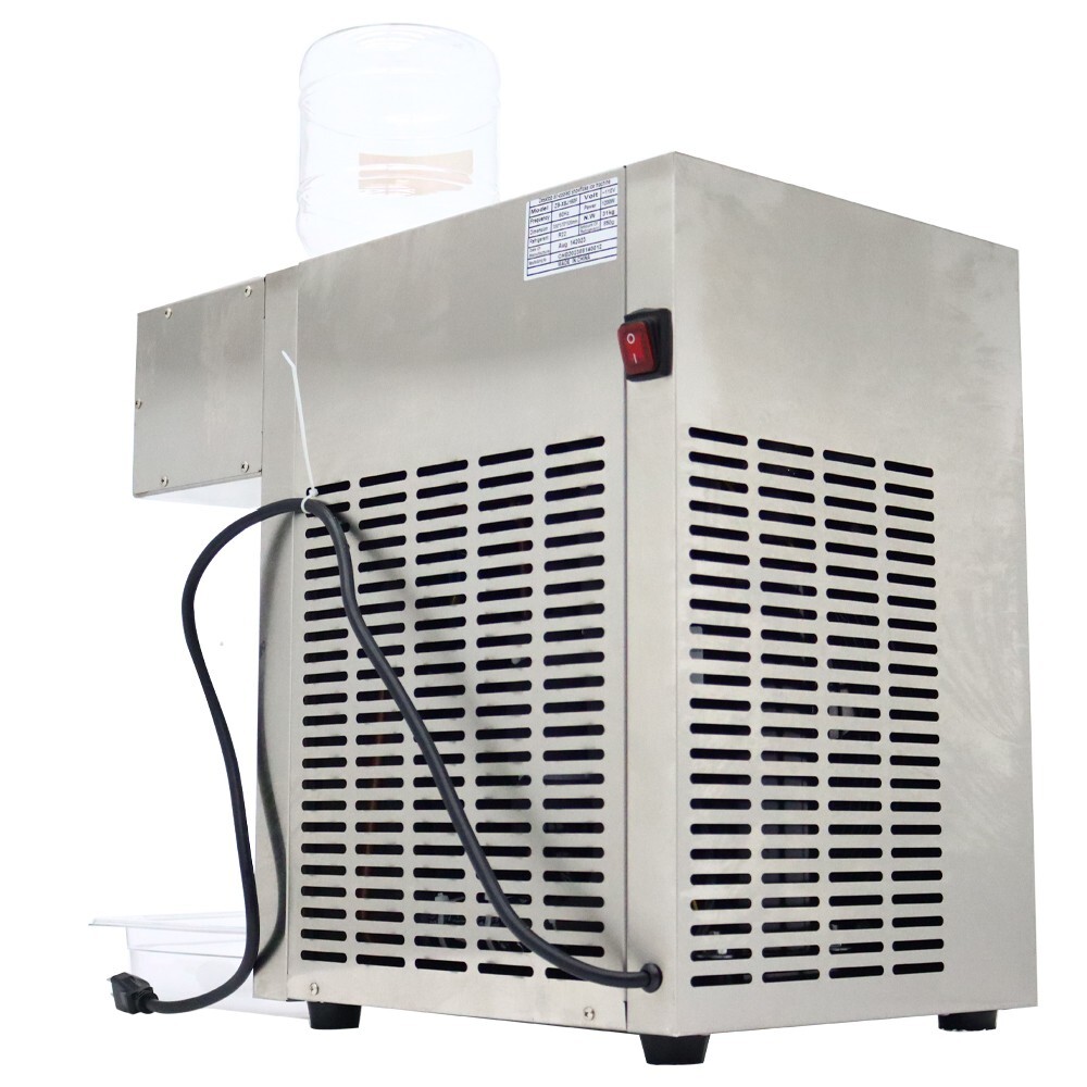 Used 110V Commercial Air Cooling Snowfake Ice Crusher Snow Cone Machine 2 Bucket