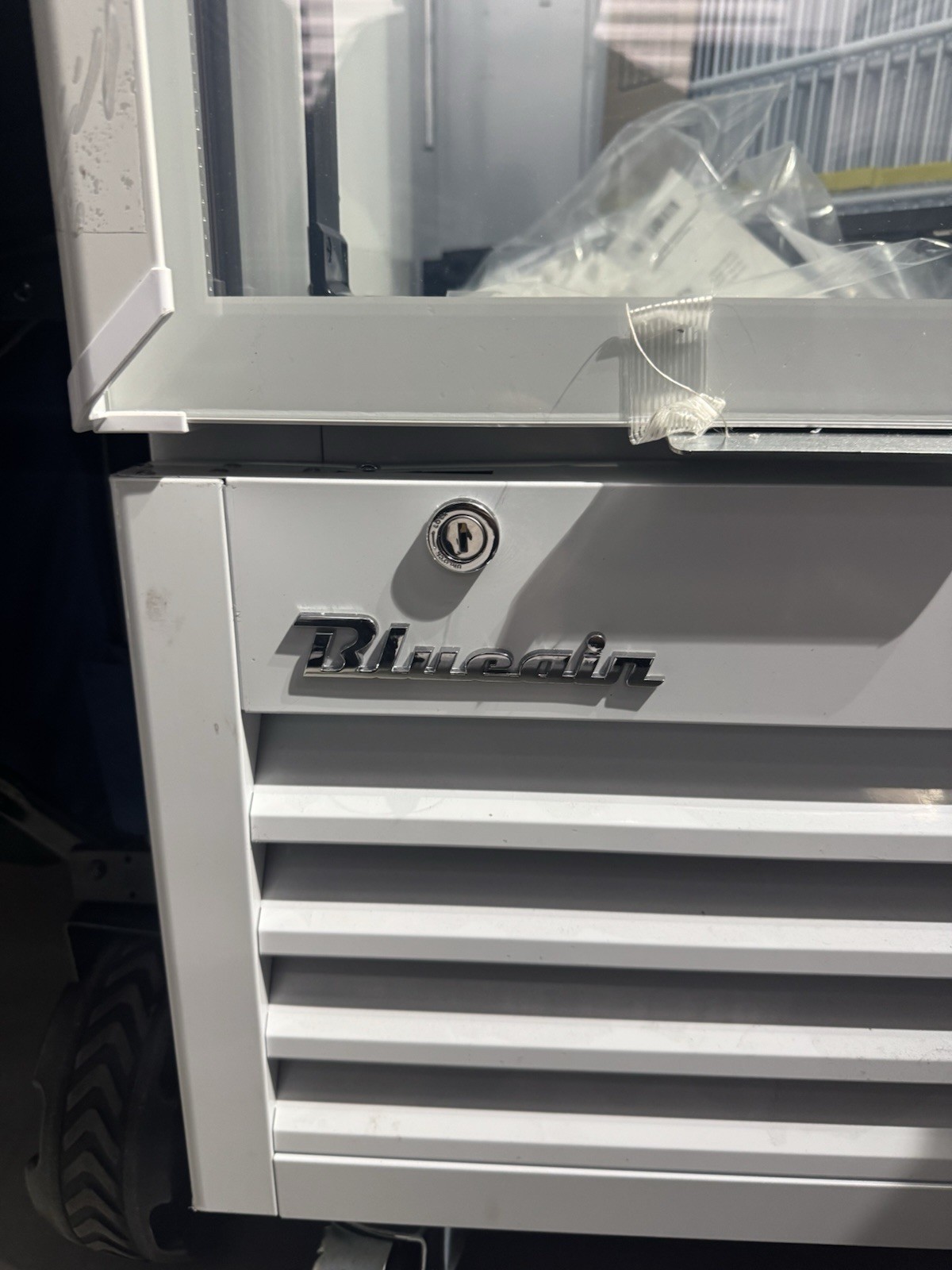 Blueair BGM23W-HC 23 cu. ft Glass Door Freestanding Merchandising Refrigerator