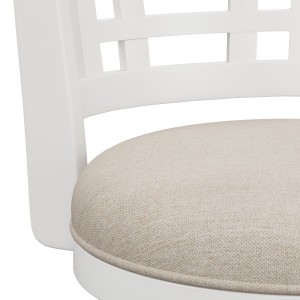 Fairfox 24.5″ Wood Swivel Counter Height Stool, White
