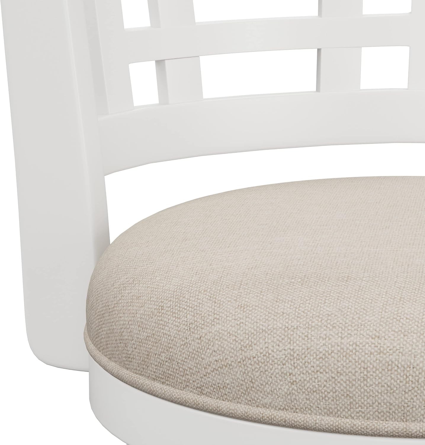 Fairfox 24.5″ Wood Swivel Counter Height Stool, White