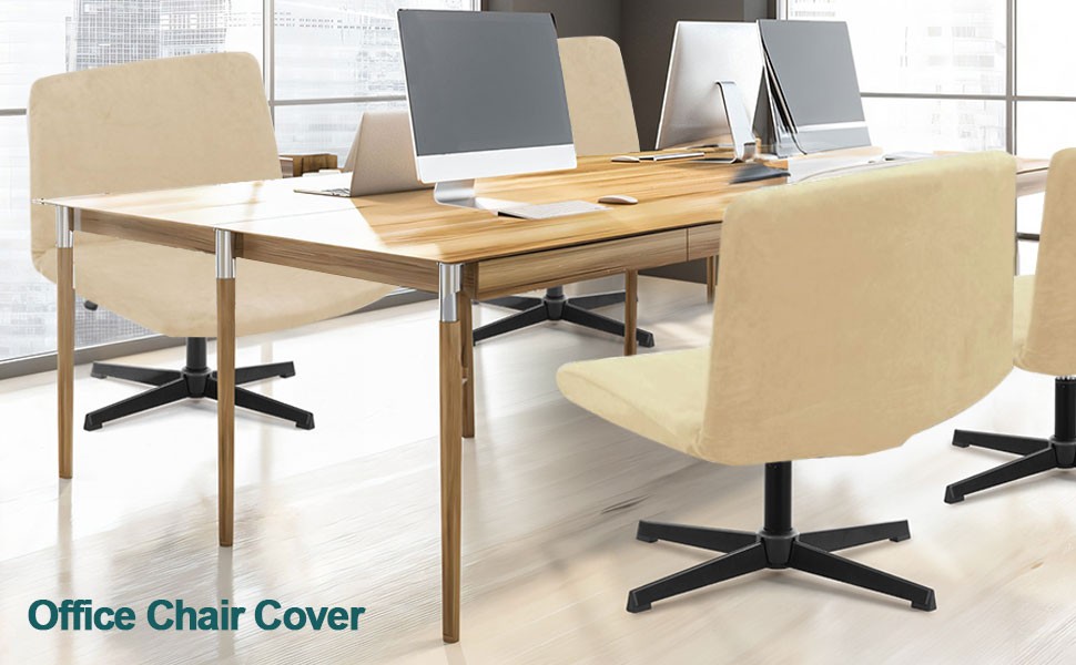 Velvet Armless Chair Cover Criss Cross Chair Cover Armless Office Desk Chair