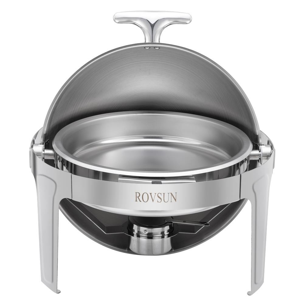 Small Round Chafer with 6 Quart Capacity for Appetizers & Side Dishes at Banquet
