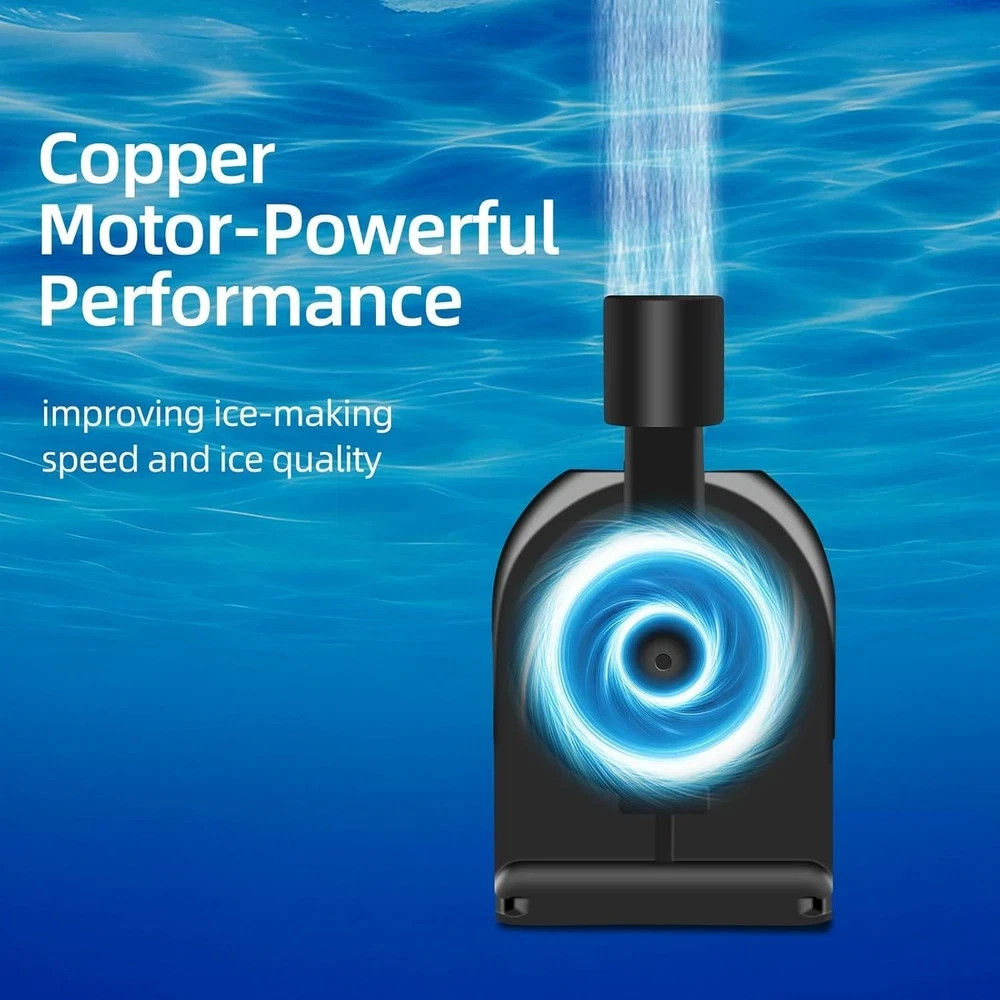 AP1200 AC120V Commercial Large Flow Ice Maker Water Pump for HZB-30F, Black