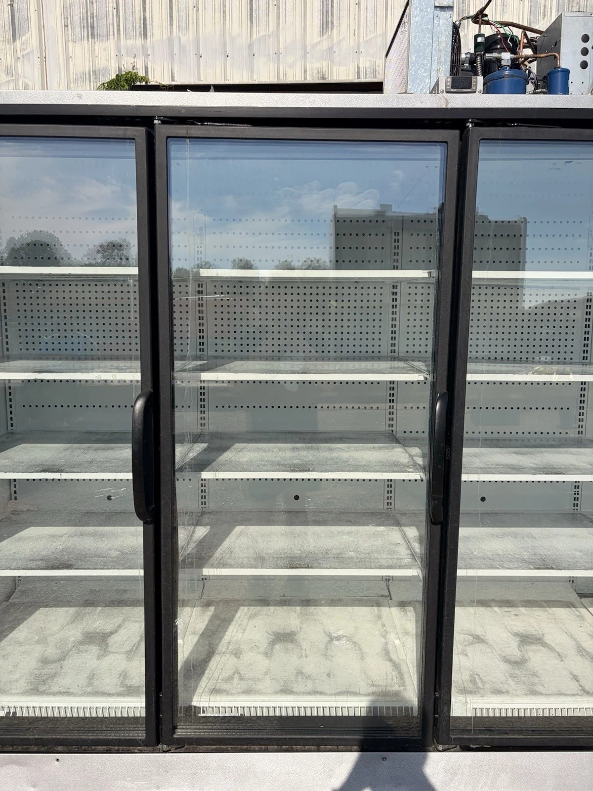 Hussmann RFL4 4 Door Glass Freezer Merchandiser Low Temp Display Case
