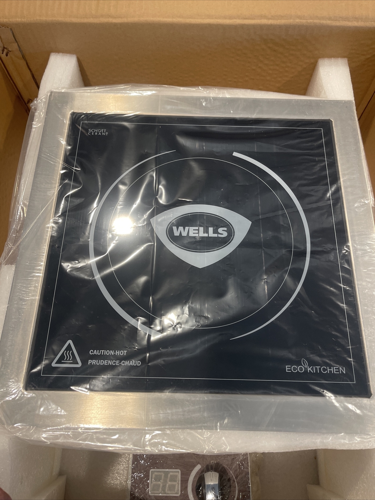 NEW WELLS DROP-IN COMMERICIAL INDUCTION RANGE ONE BURNER MODEL ISDI35