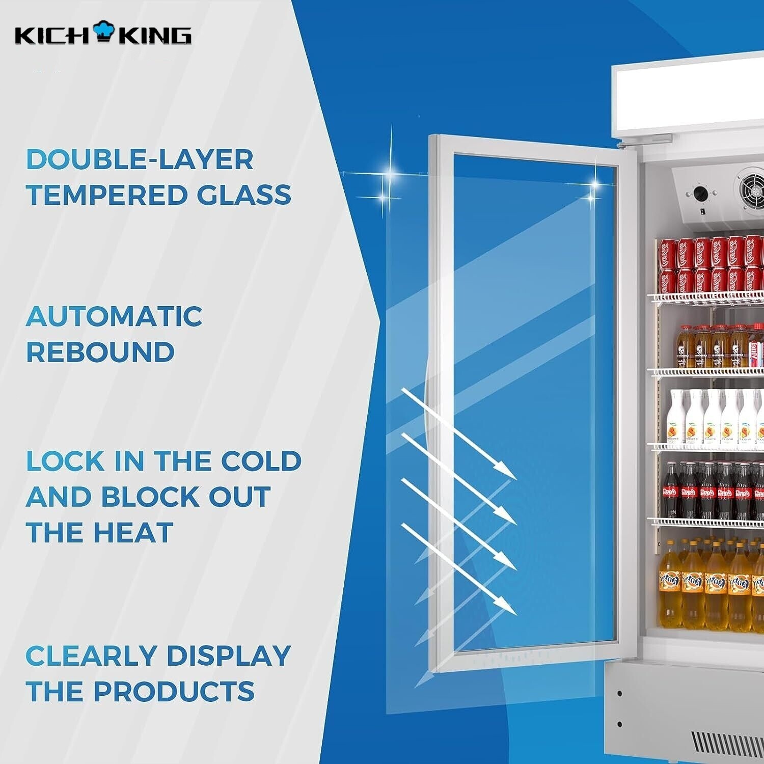 Commercial 2 Glass Door Cooler Refrigerator Display Merchandiser Restaurant Bar