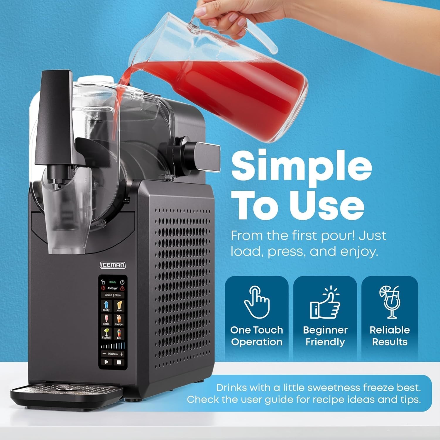 Slush-Ease MAX 90oz Slushie Machine, 64oz Liquid Capacity Frozen Drink Maker …