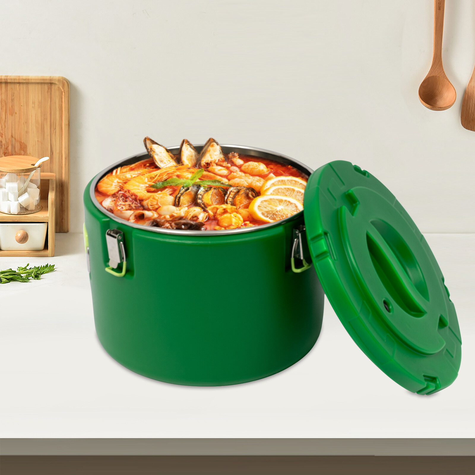 30L Commercial Insulated Bucket Stainless Steel Insulated Soup Container Carrier