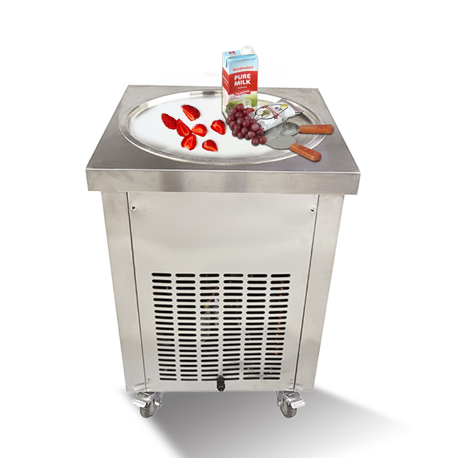 Kolice ETL 22″ round pan fried ice ceram roll machine,fry ice cream machine
