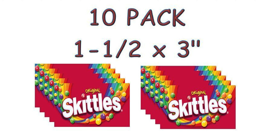 10 PACK Candy Vending Machine Label Sticker Decal 1.5 x 3″