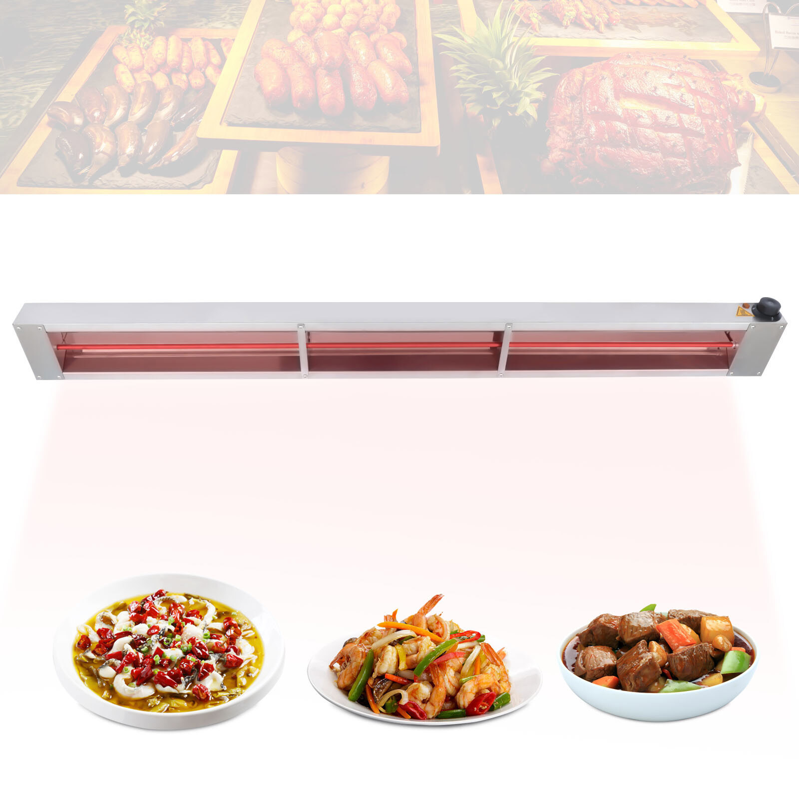 60 Inch Commercial Restaurant ood Heat Lamp Strip Warmer Calrod Food Heater