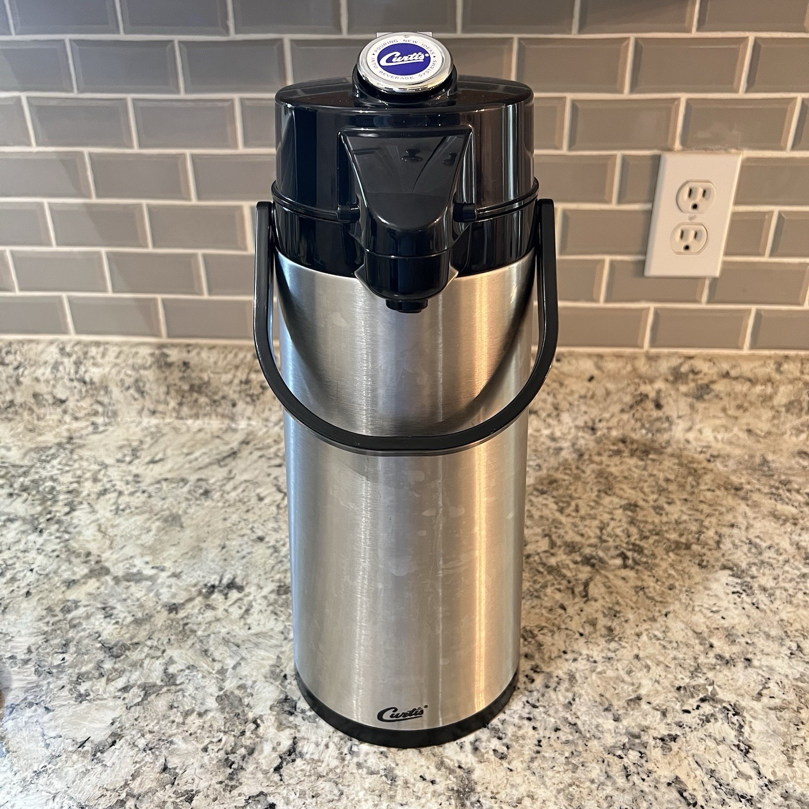 Curtis ThermoPro 2.2 Liter Glass Lined Airpot with Lever TLXA22 Dispenser