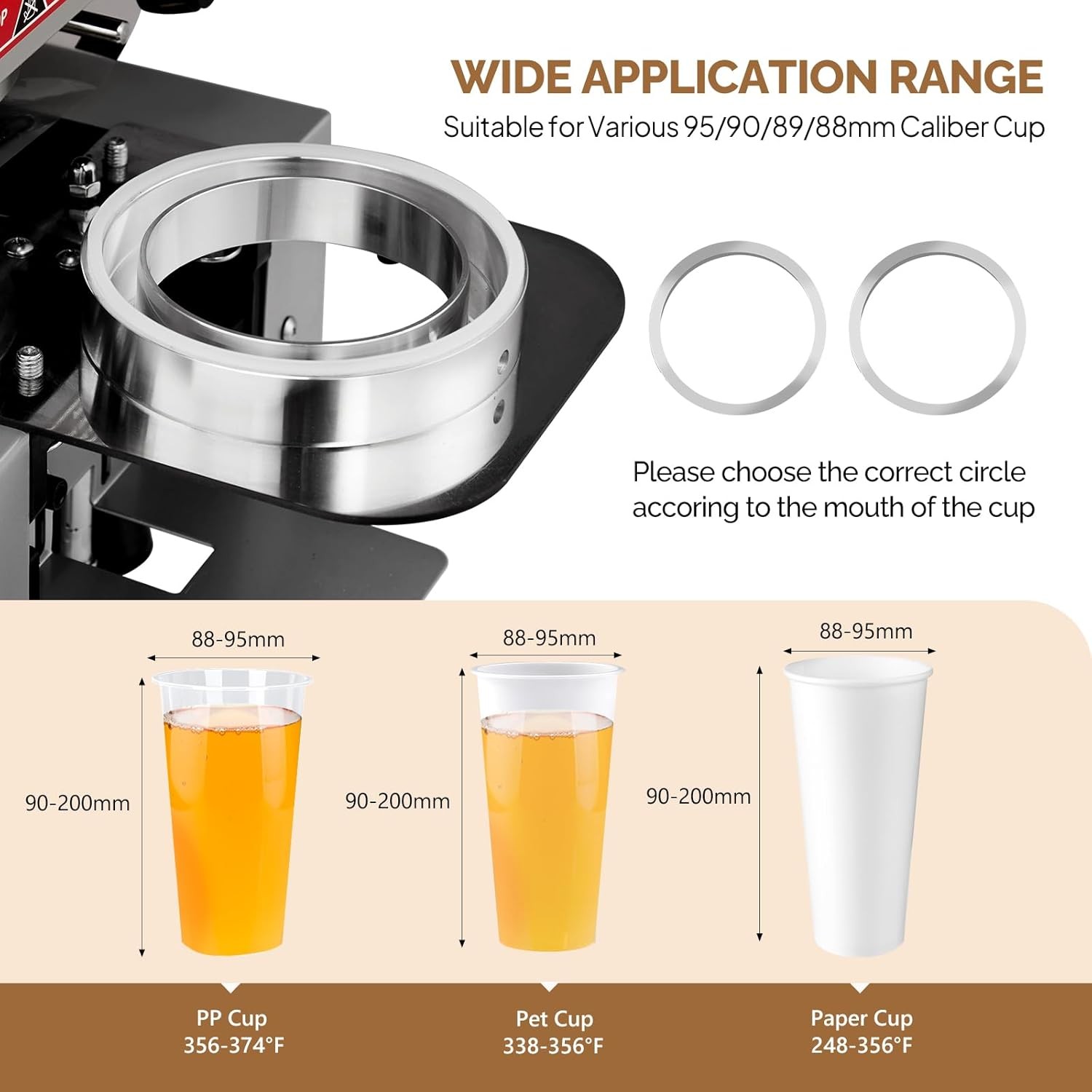 Automatic Cup Sealing Machine Electric Bubble Tea Cofe Cup Sealer 500-650 Cups/H