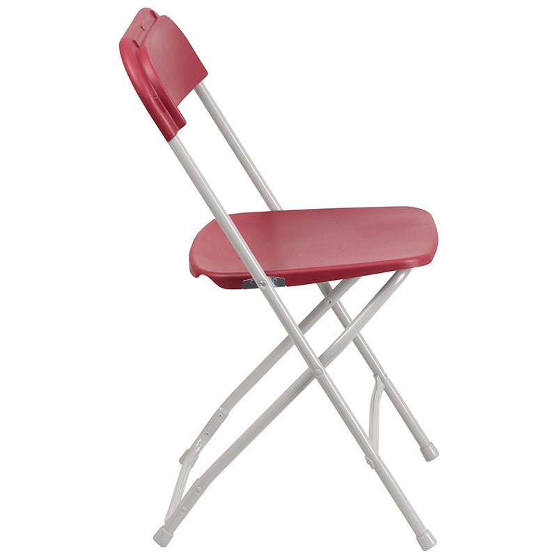 Plastic Folding Chairs Red 10 Pack Indoor Outdoor Event Party 700 lb Capacity