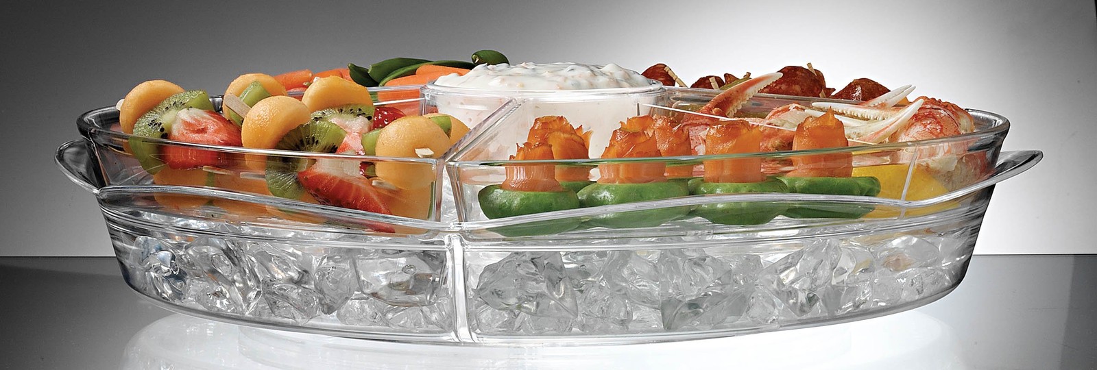 Prodyne Appetizers On Ice Lids 16 Clear Ab-5-La