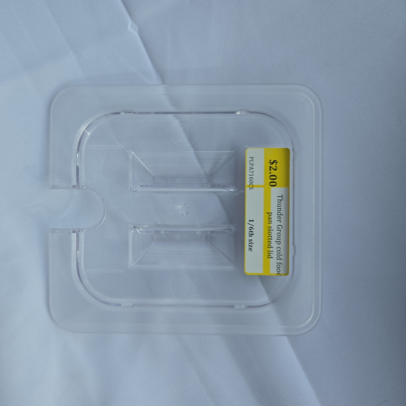 Thunder Group PLPA7160CS 1/6 Size Clear Polycarbonate Slotted Food Pan Lid