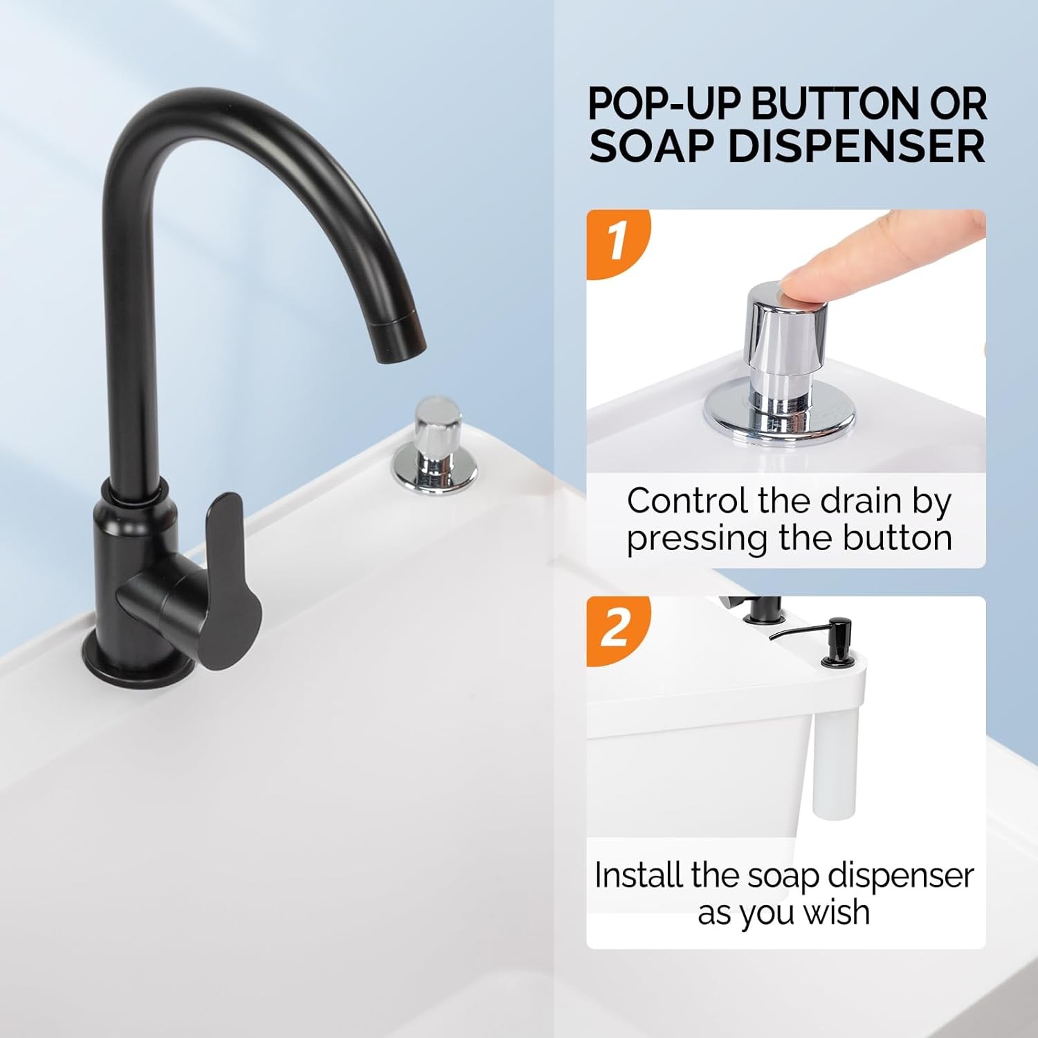 In/Outdoor Utility Sink Commercial Sinks with Cold & Hot Faucet for Cleaning Pet