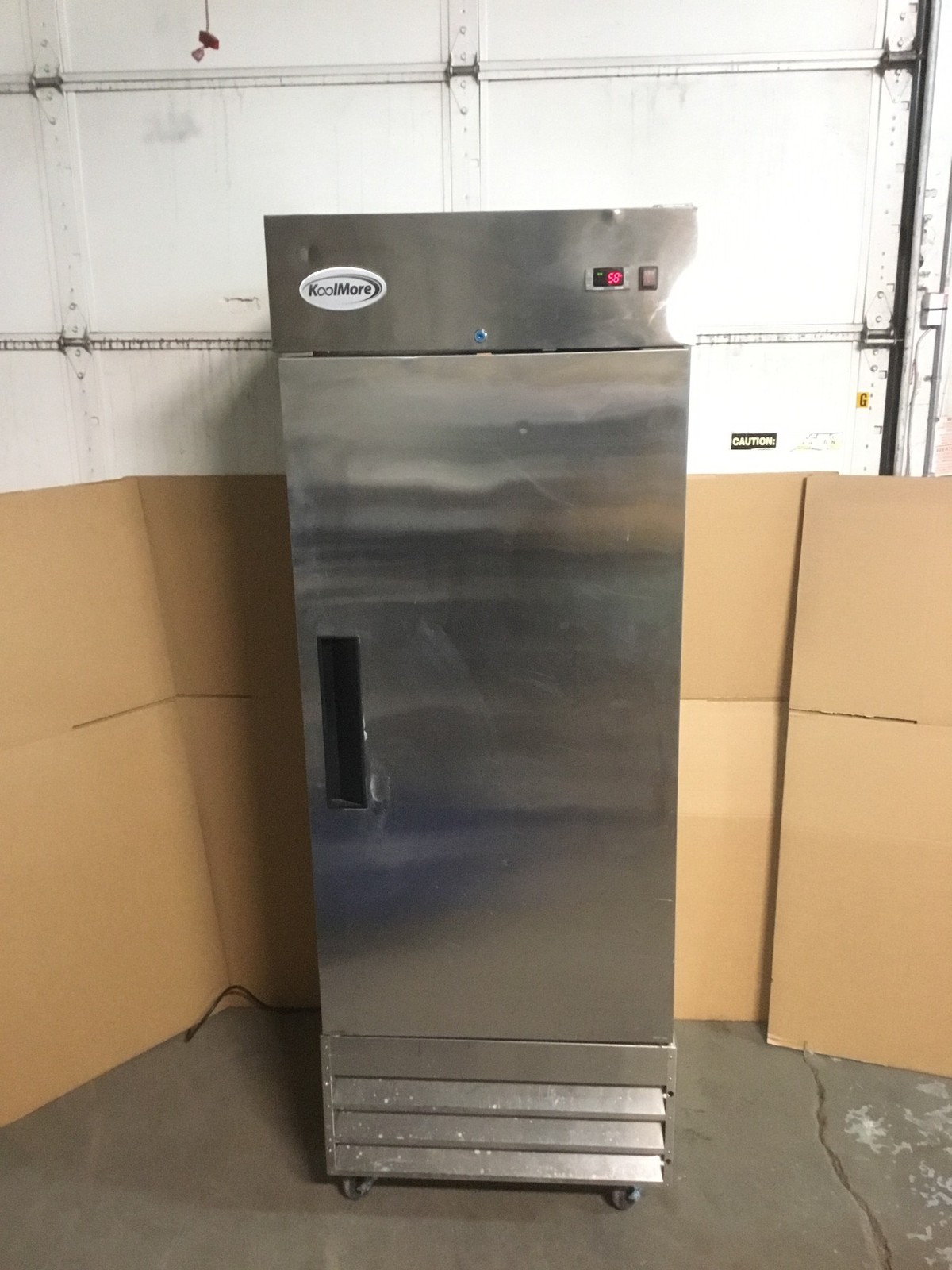 KoolMore RIF-1D-SS Reach-In Freezer 23 Cu Ft Powers On No Cool AS_IS FOR PARTS
