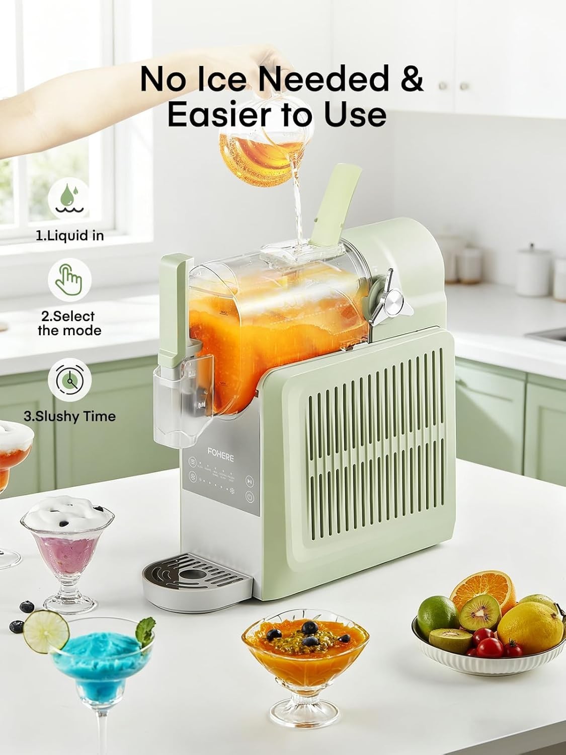 Slushie Machine, 88 oz Slushy Machine for Home, Professional Frozen Drink Mak…
