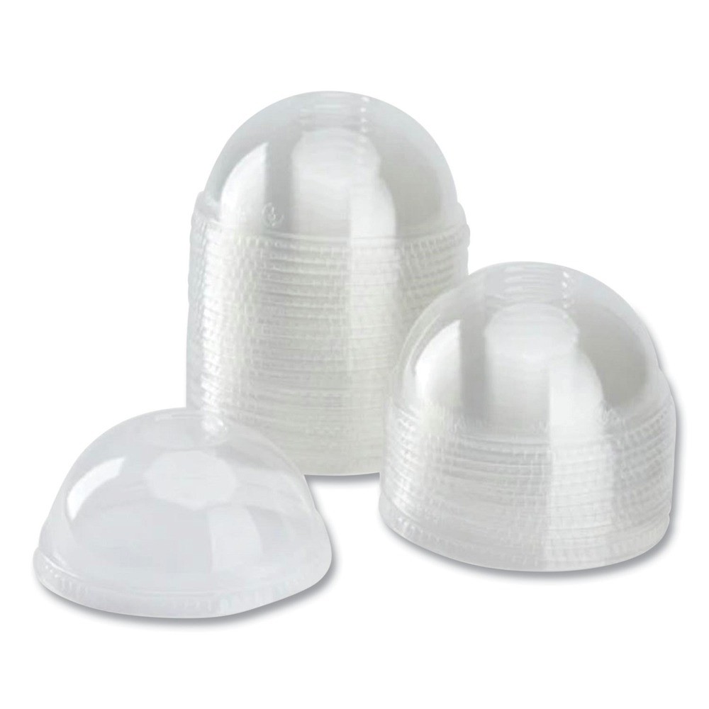 Karat CKDL626NH 12 oz. to 24 oz. No Hole Dome PET Lids – Clear (1000/Carton) New