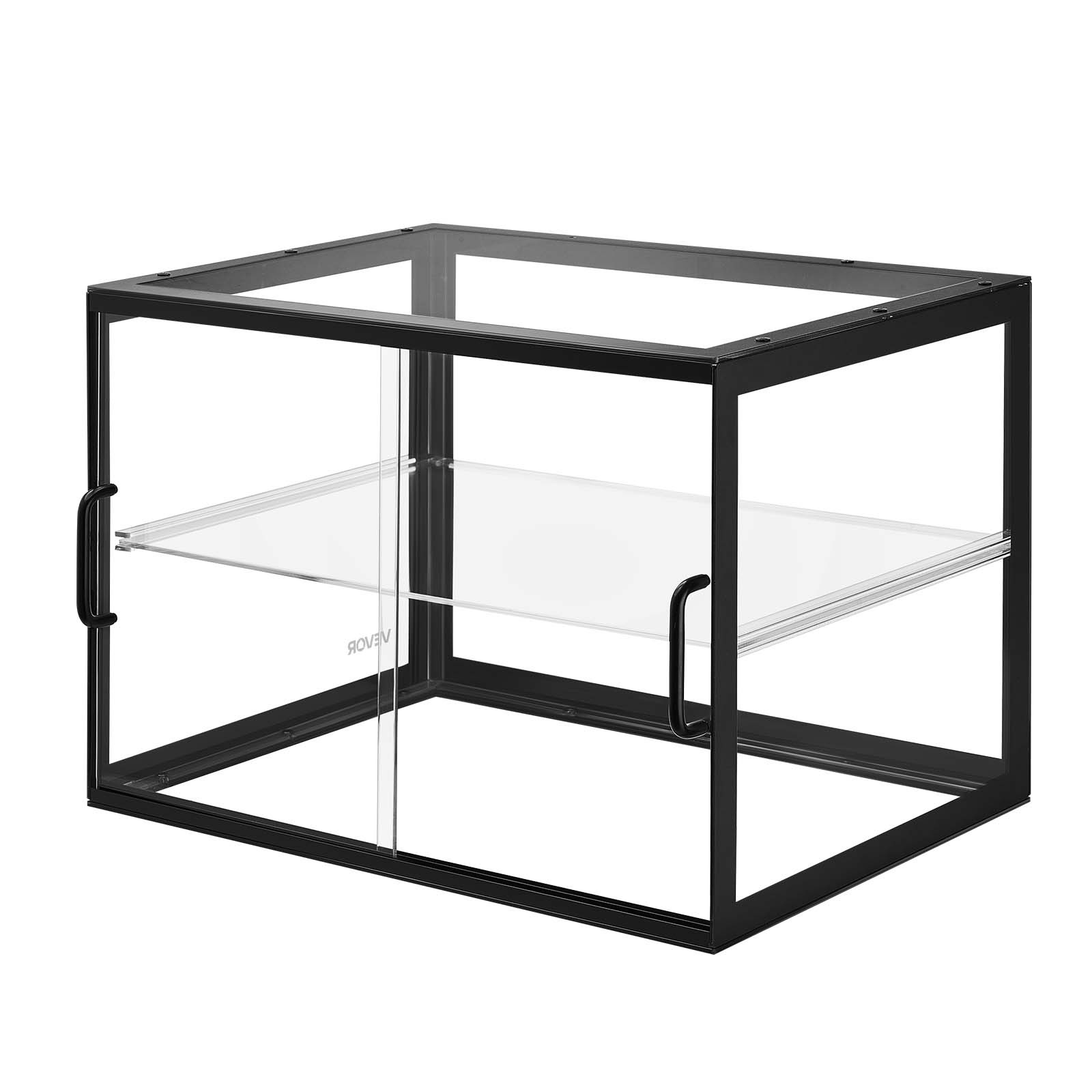 VEVOR Bakery Display Case Acrylic Countertop Pastry Case 2-Tier Sliding Door