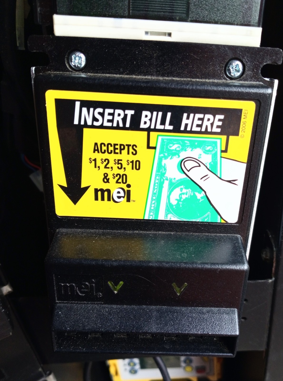 Mei Mars VN 2712 U5 Bill Validator Acceptor 250002380 24v $1 & $5 Bills 2712U5