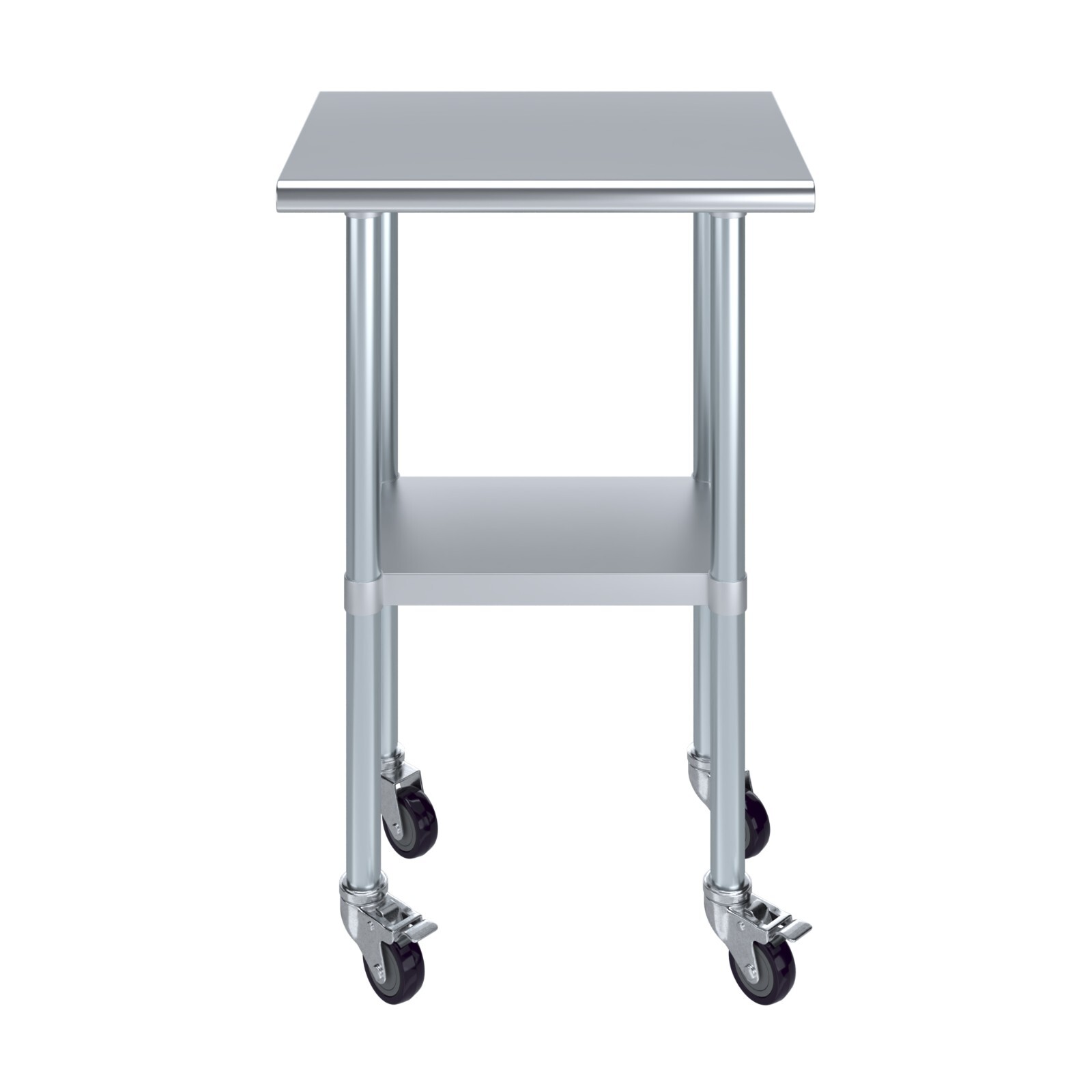 Stainless Steel Food Prep Work Table with Undershelf 18”x24” and casters Wheels