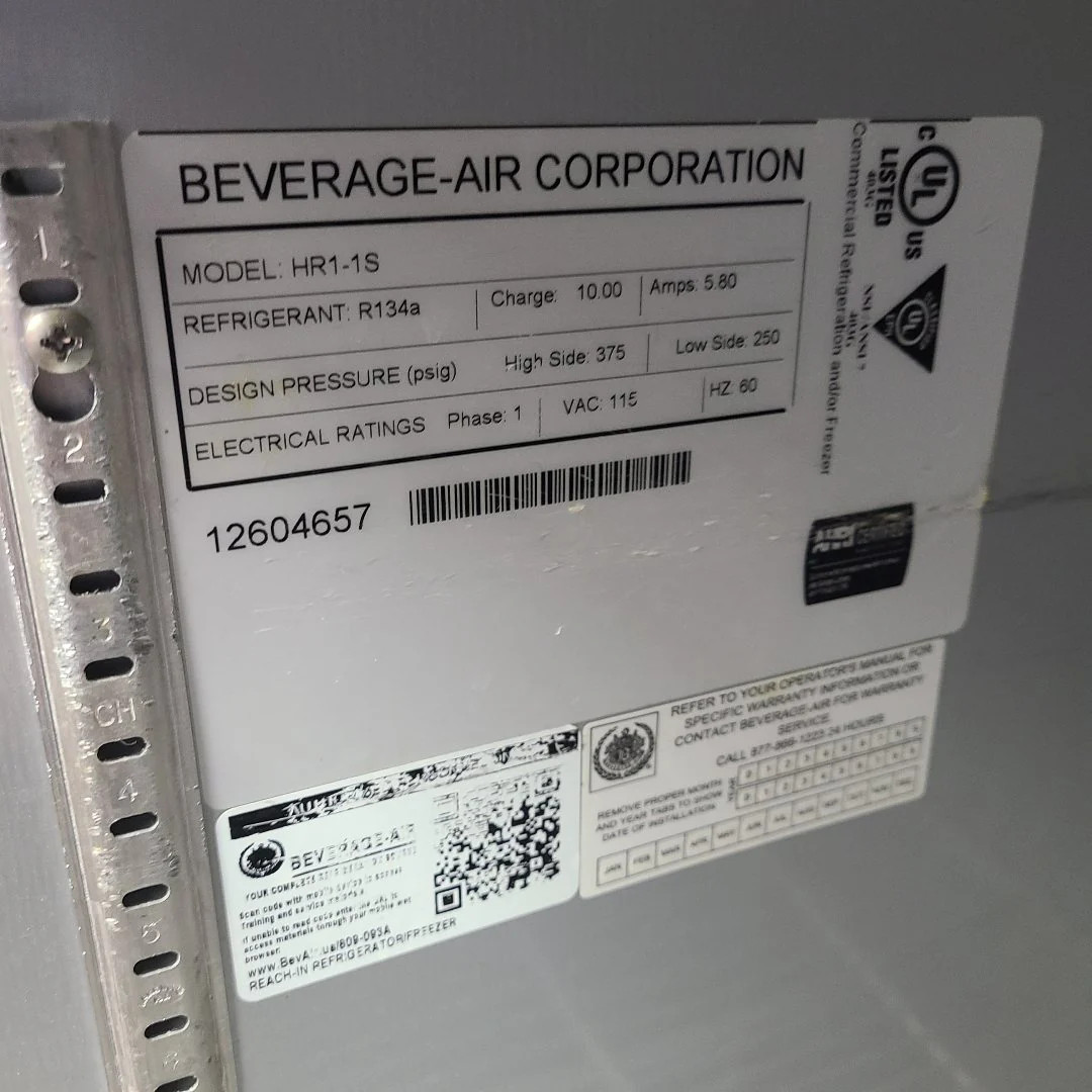 Used Beverage Air HRI-1S 1 Door Reach-In Refrigerator | Stock No. 1038927