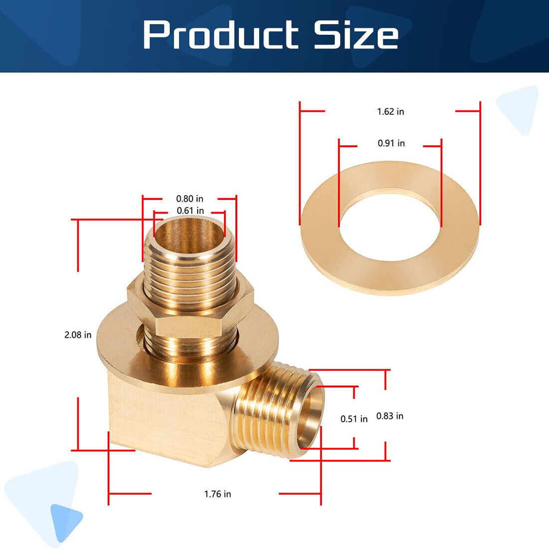 For TS Brass B-0230-K Installation Kit Wall Mount Faucet 1/2″ NPT Short Elbow