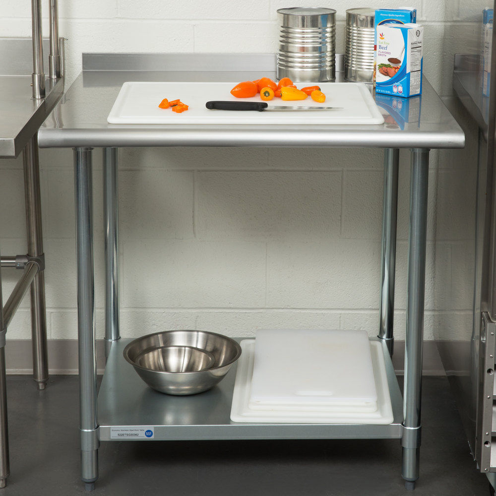 NEW!! 30″ x 36″ Stainless Steel Work Prep Table Undershelf Restaurant Backsplash