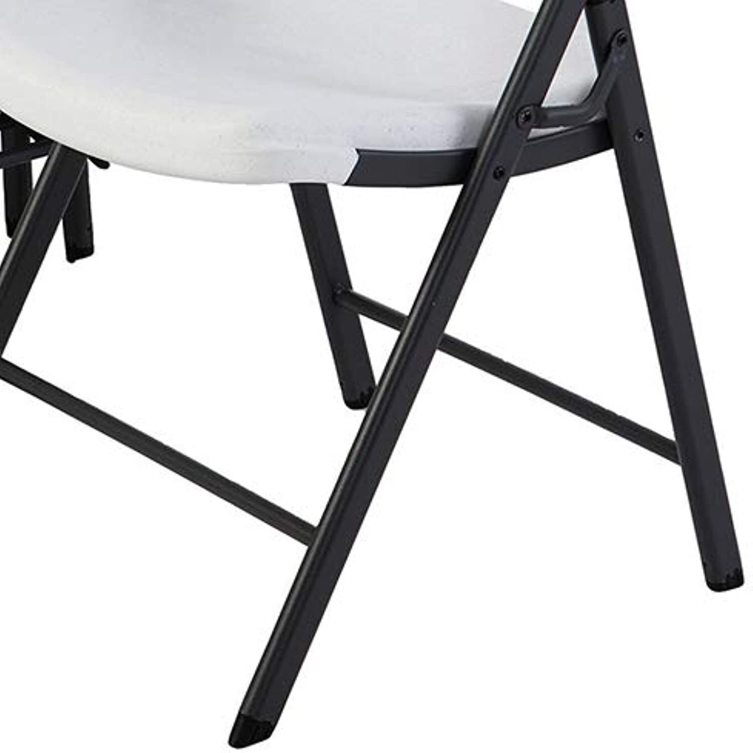 LIFETIME Commercial Grade Folding Chair, 4 Pack, White Granite