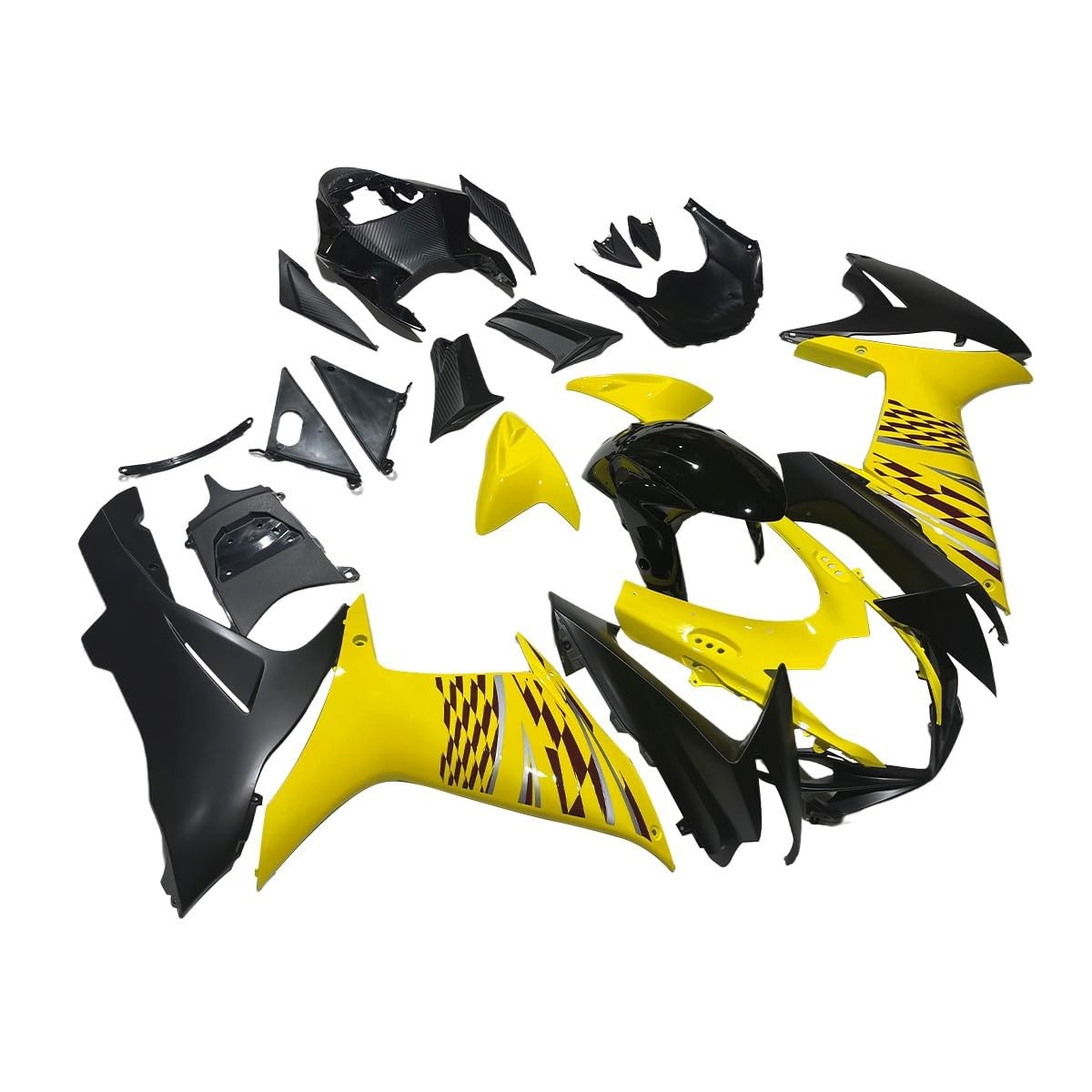 Yellow Black ABS Plastic Complete Bodywork for GSXR600 GSXR750 2011-2023