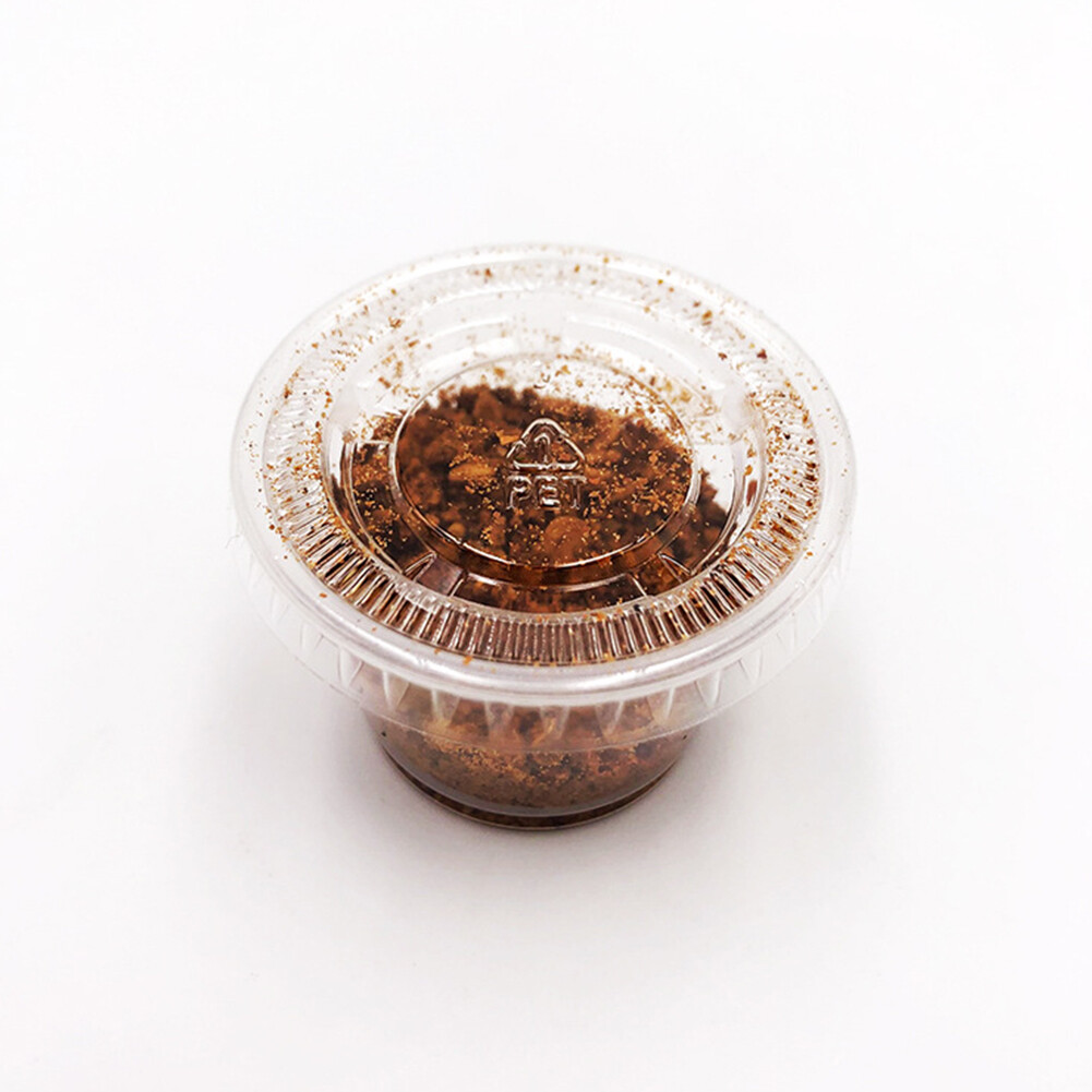 US 500 Pack 1 Ounce Clear Disposable Plastic Portion Cups With Lids For Sauces