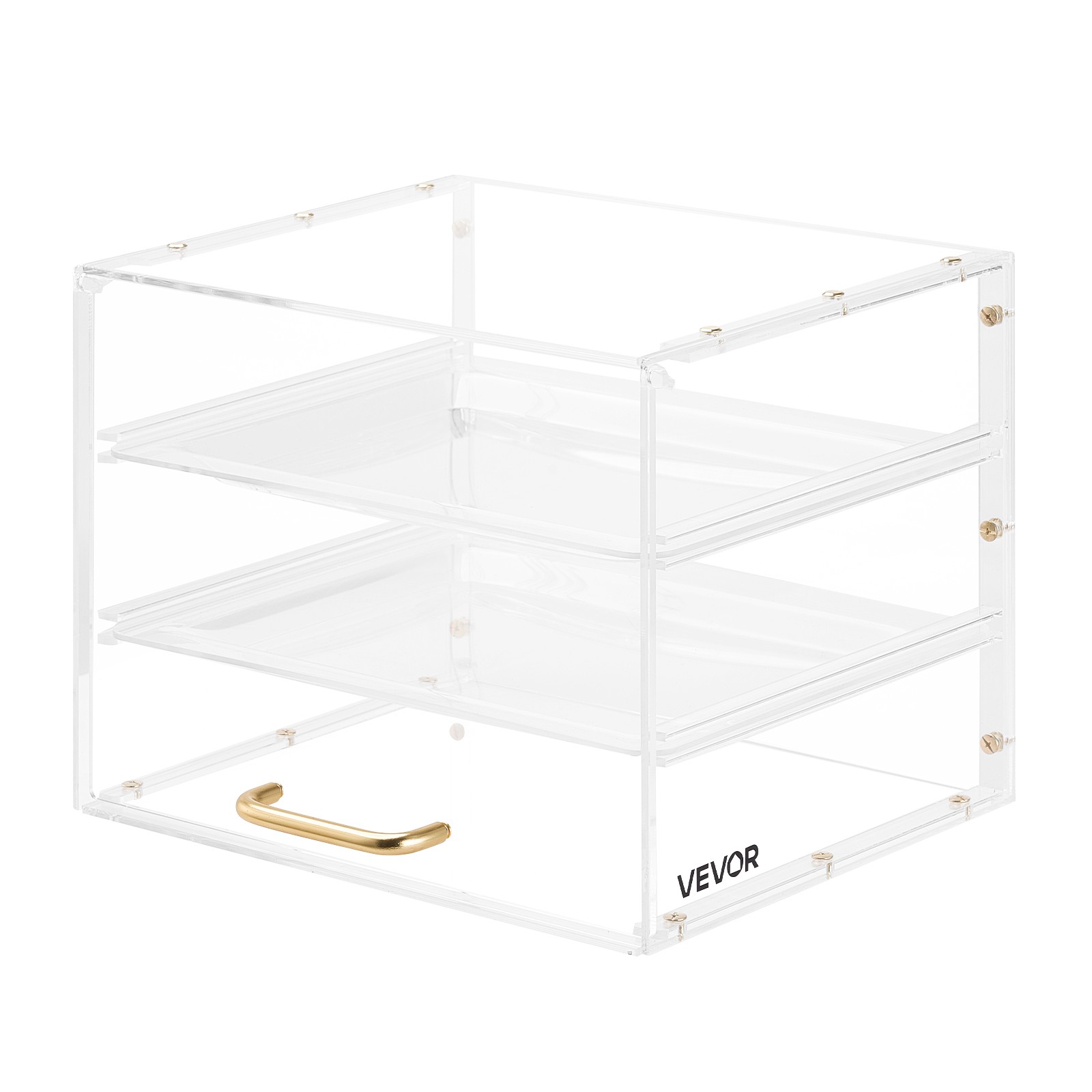 VEVOR Bakery Display Case Acrylic Countertop Pastry Case 3-Tier Flip-Up Door