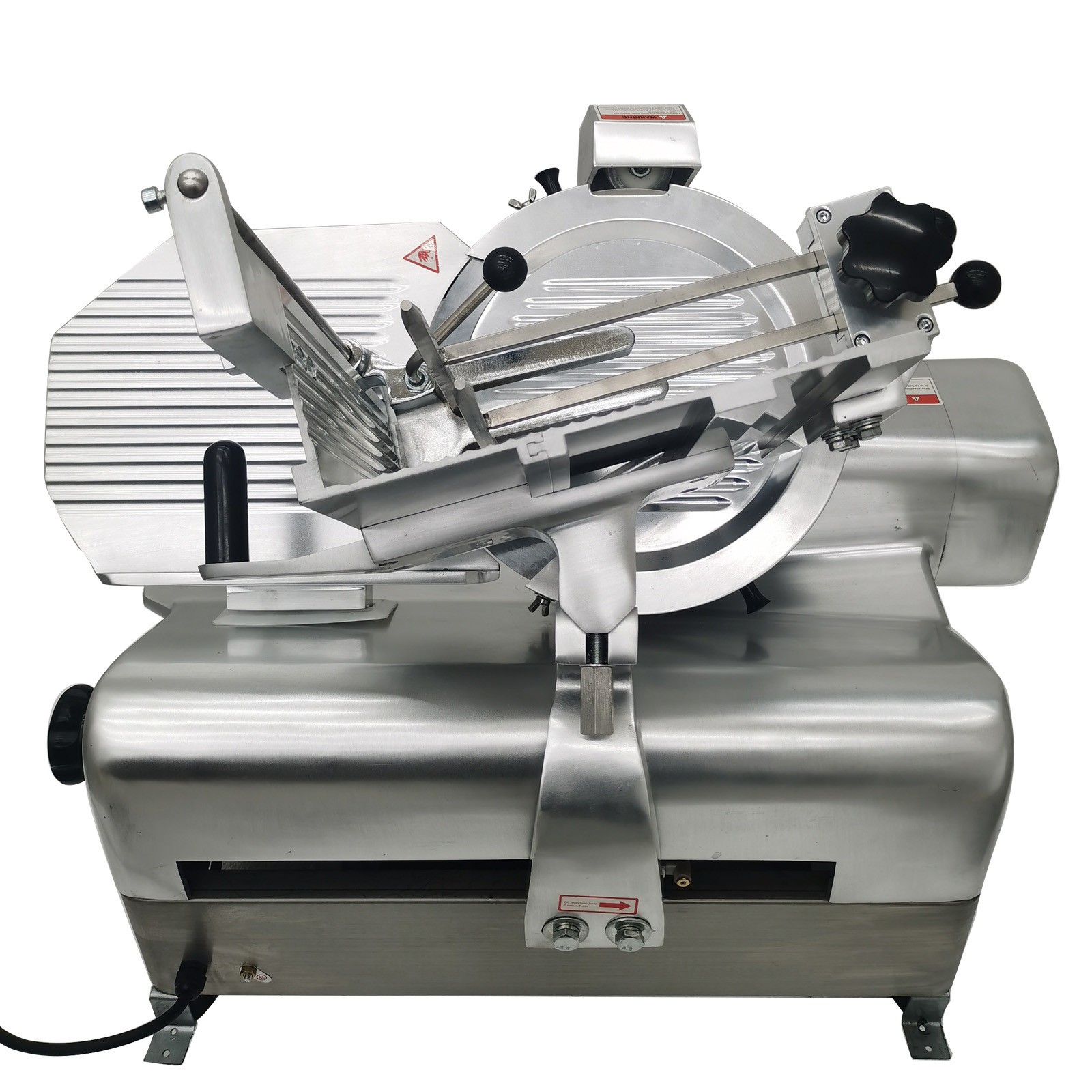 Auto Electric Frozen Meat Slicer Adjustable Thickness 0-15mm w Movable FoodBoard